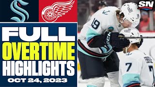 Seattle Kraken at Detroit Red Wings  FULL Overtime Highlights  October 24 2023 [upl. by Airotkciv187]