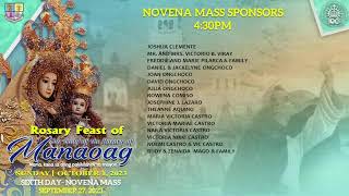 MANAOAG MASS  6th Day of Novena Mass  September 27 2023  600 am [upl. by Odessa804]