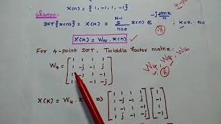 DSP  02 Problems in 4point DFT  DSP in Tamil  DTSP  Discrete Fourier Transform [upl. by Corri]