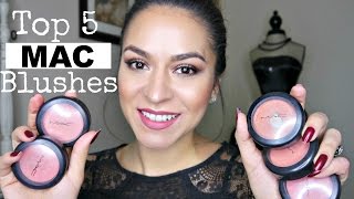 TOP 5 MAC BLUSHES w Swatches [upl. by Shiekh]