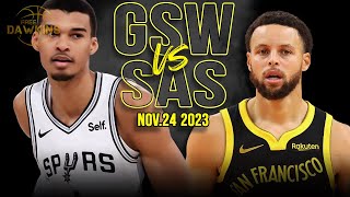 Golden State Warriors vs San Antonio Spurs Full Game Highlights  Nov 24 2023  FreeDawkins [upl. by Greabe]