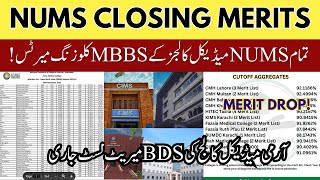 NUMS Merit Lists amp MBBS Closing Aggregate 2023  Army Medical College BDS Provisional Admission List [upl. by Faust153]