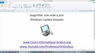 Supprimer MANUELLEMENT les mises à jour Windows Update bloquées 2e manière [upl. by Lamori645]