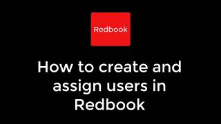 How to create and assign user in Redbook [upl. by Murial]