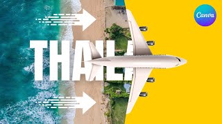 Travel Intro Animation using Text Reveal Effect in Canva [upl. by Wentworth]