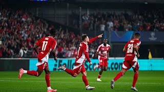 Ligue des champions  les images inoubliables des exploits de Brest et Monaco [upl. by Ytnom]