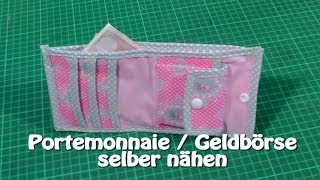 PORTEMONNAIE  GELDBÖRSE SELBER NÄHEN I DIY  Nähen für Anfänger I Tutorial [upl. by Larimor]