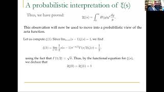 Ram Murty Probability Theory and the Riemann Hypothesis NTWS 125 [upl. by Phi267]