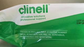 Clinell Universal Disinfectant Wipes  Pack of 200 Large Wipes [upl. by Llerad]