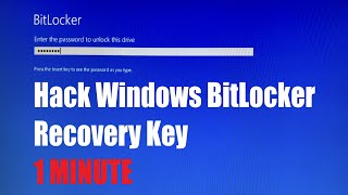 Unlock Turn off and Bypass the Windows BitLocker in ONE MINUTE  If You are WELL PREPARED [upl. by Leanatan]