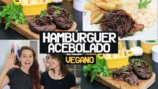 HAMBÚRGUER DE FEIJÃO ACEBOLADO  VEGANO  CROCANTE POR FORA MACIO POR DENTRO  TNM Vegg [upl. by Rochkind114]