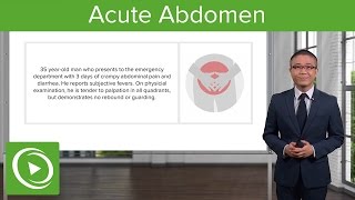 Acute Abdomen General Principles – General Surgery  Lecturio [upl. by Irec94]