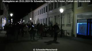 Montagdemo am 29012024 für Schwedter Menschen für Frieden Freiheit und Souveränität [upl. by Esenwahs]