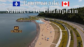 Quebec City  Promenade SamuelDe Champlain  Canada4K Drone Footage [upl. by Goltz412]