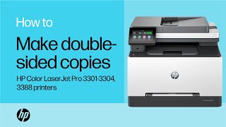 How to make doublesided copies  HP Color LaserJet Pro 33013304 3388 printers  HP Support [upl. by Itaws93]