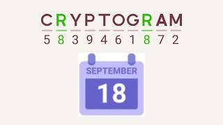 Cryptogram Daily Challenge September 18 2024  Welcome to stockholm Answers [upl. by Fredette366]