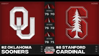 NCAA25 Inferior Eight NSD Tournament 2 Oklahoma Sooners vs 8 Stanford Cardinals [upl. by Areehs]