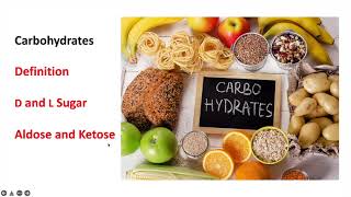 Carbohydrate part 1 Definition D and L notation aldoses and ketoses [upl. by Frasco]