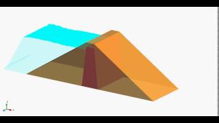 Overtopping in rockfill core dam [upl. by Rolandson]