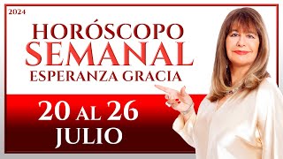 HORÓSCOPO DEL 20 AL 26 DE JULIO 2024  ESPERANZA GRACIA [upl. by Annaek]