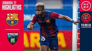 Resumen PrimeraFederación  FC Barcelona Atlètic 21 Sestao River Club  Jornada 27 Grupo 1 [upl. by Anauqaj]