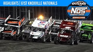 World of Outlaws NOS Energy Drink Sprint Cars Knoxville Raceway August 13 2022  HIGHLIGHTS [upl. by Nazus]