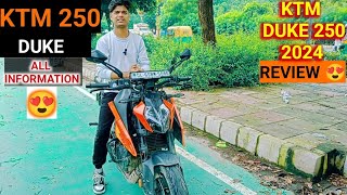 KTM Duke 250 Review New Features 😍 All Information 2024 Model Next level look duke250 ktm [upl. by Otcefrep]