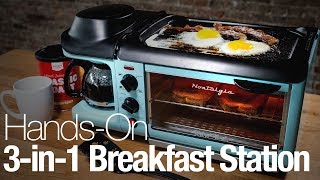 This retro appliance is a griddle coffee maker and toaster oven in one [upl. by Stagg485]