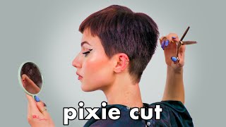 Cutting a Pixie cut on myself to see how hard it is [upl. by Aicelaf840]