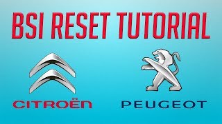 ✔ Tutorial how to BSI reset step by step on Citroen and Peugeot [upl. by Remle]