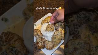 Garlic Parmesan wings the RIGHT way😩🙌viralfood foodie chickenrecipes chickenwings recipe fyp [upl. by Emelda119]