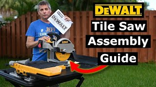 DeWalt D24000 Wet Tile Saw SetupAssembly Instructions User Guide [upl. by Neeruam]