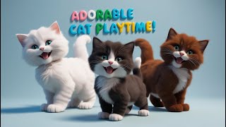 Cat Playtime Nursery Rhymes  Nursery Rhymes amp Kids Song  Nursery Rhymes  Cat Songs For Kids [upl. by Nedyaj]