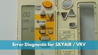 Error Diagnostic for SKYAIR  VRV using wireless remote controller  Daikin Singapore [upl. by Aspasia]