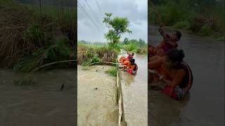 Fishing In Rain In Road Side Canal  Catch Fish by With Beautiful Nature fishingmethod girlfishing [upl. by Akimat]