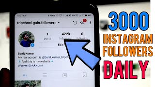 Get 3000 instagram followers DAILY  1 click  100 followers [upl. by Esinwahs421]