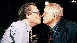 Marlon Brando kisses Larry King [upl. by Levey640]