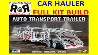 Auto Transport Trailer I 125 Scale Revell 1509 Full Kit Build amp Review [upl. by Akinit]