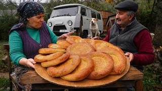 Rustic Village Style  Beef Stuffed Breads [upl. by Ahseined]