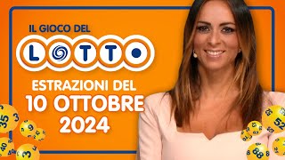 Estrazione in diretta del Gioco del Lotto e del Simbolotto di giovedì 10 Ottobre 2024 [upl. by Uball]