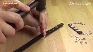 Artbeads Quick Tutorial  How to Set Eyelets into Leather [upl. by Nacim]