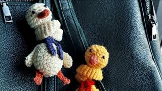 Amigurumi longnecked goose pattern  Free crochet goose bag charm pattern [upl. by Supat]