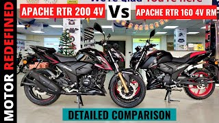 Finally Apache 160 4V BS6 RM Special Edition Vs Apache 200 4V bs6  Detailed Comparison [upl. by Demahum]