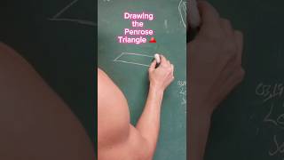 Drawing The Penrose Triangle 🔺️ drawingshorts howtodraw drawing triangle shorts [upl. by Treva526]