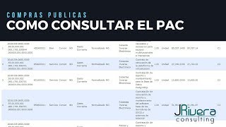 Como consultar el PAC de las Entidades Contratantes  SERCOP ECUADOR [upl. by Cantone]