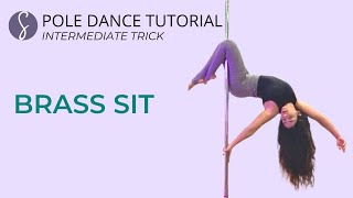 Pole Trick Tutorial Brass Sit Intermediate Level [upl. by Attenat290]