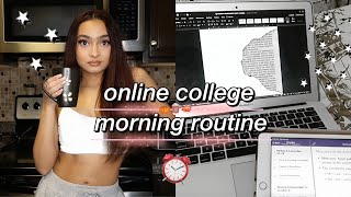 ONLINE COLLEGE MORNING ROUTINE  FALL 2020 [upl. by Zampardi997]