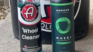 Wheel Cleaner challenge Adams vs Armour Detail Supply [upl. by Winograd]