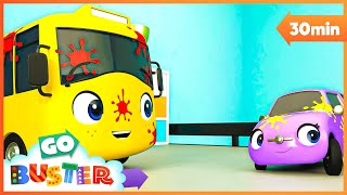 Buster’s Painting Playdate  Go Buster  Bus Cartoons for Kids  Funny Videos amp Songs [upl. by Karee]