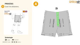 Proceso de costura  Molde o patrón Short hombre fútbol 2208 [upl. by Edgerton841]